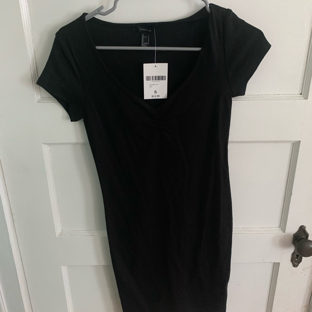 Black knit dress